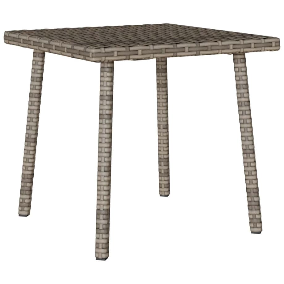 vidaXL Stolik kawowy ogrodowy prostokątny szary 40x40x37 cm polirattan