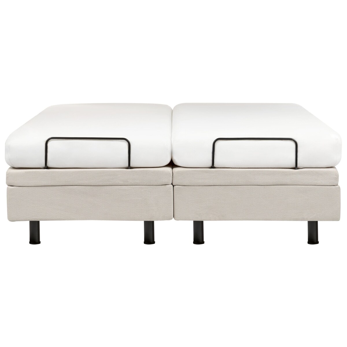 Łóżko regulowane bez zagłówka DUKE II 160 x 200 cm Jasnobeżowy