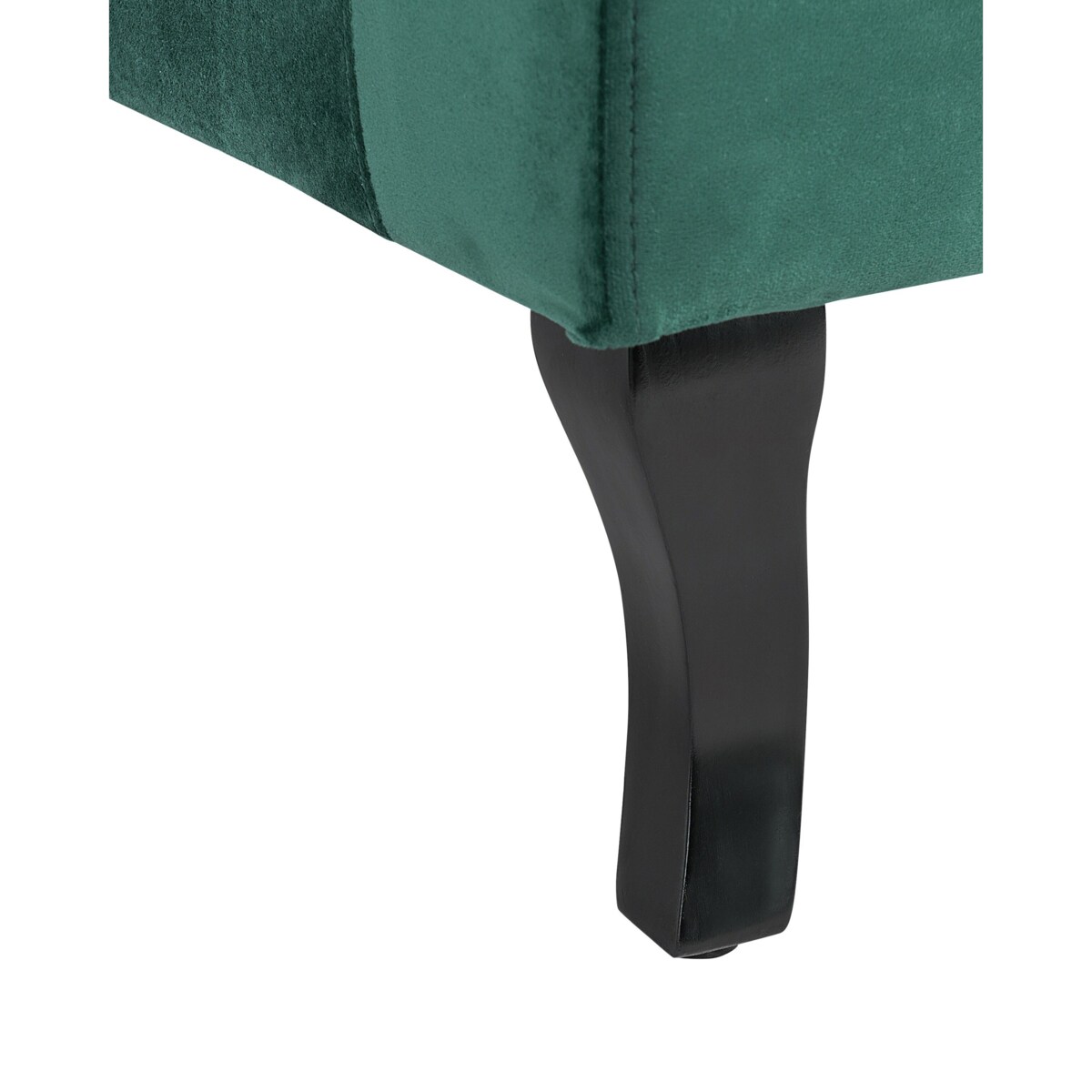 Fotel uszak welurowy zielony ALTA