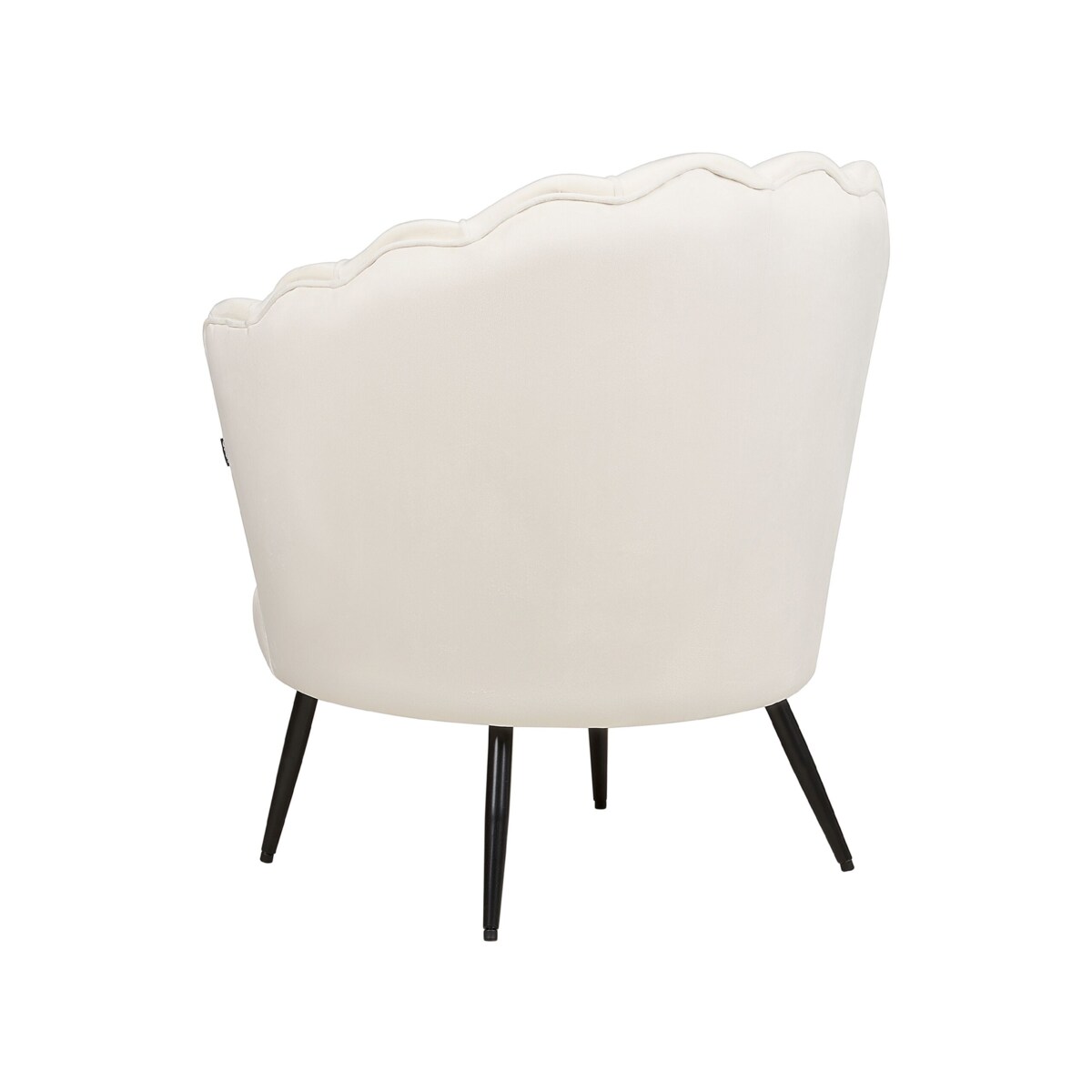 Fotel welurowy złamana biel LOVIKKA