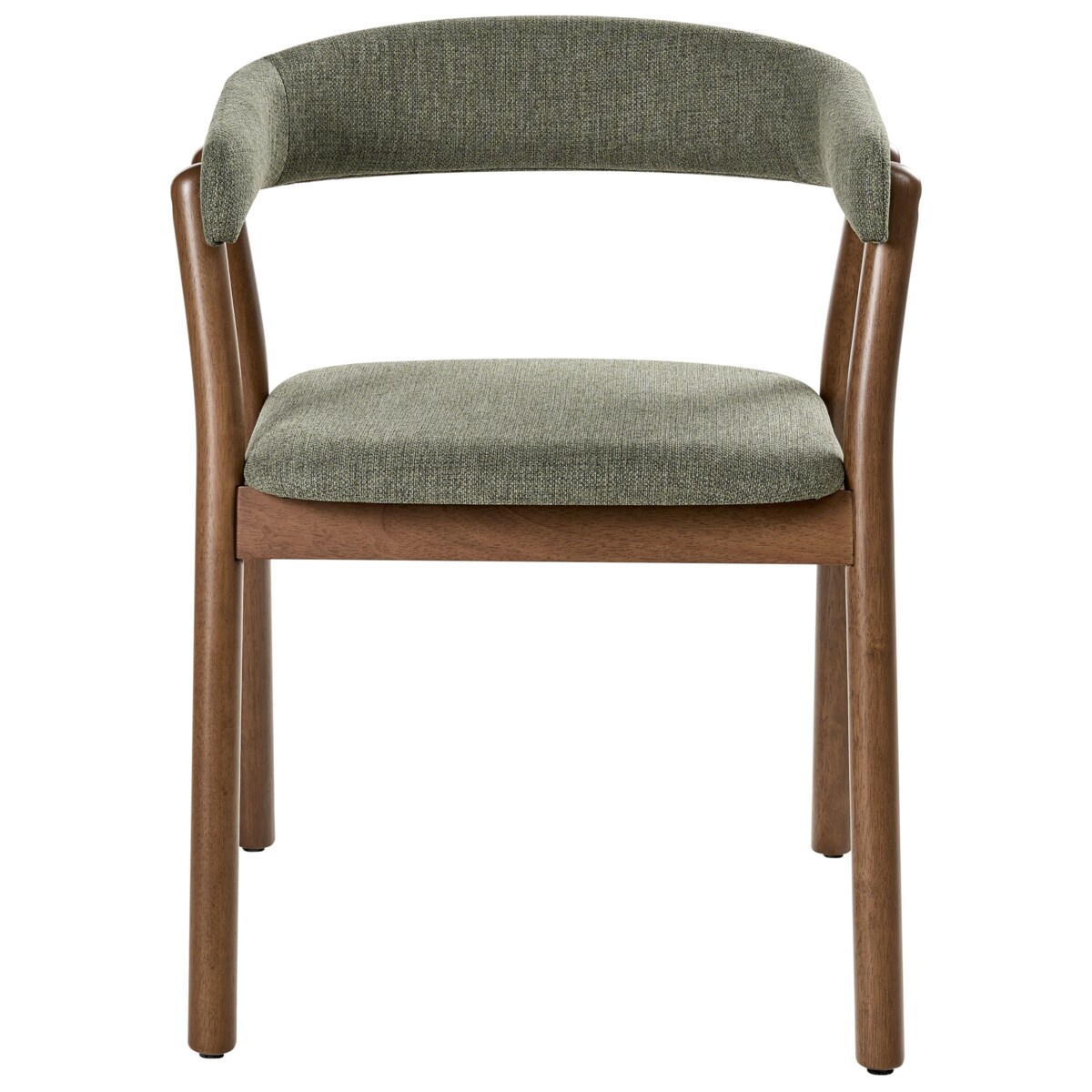 Zestaw 2 krzeseł do jadalni MYLO Ciemny brąz/ zielony