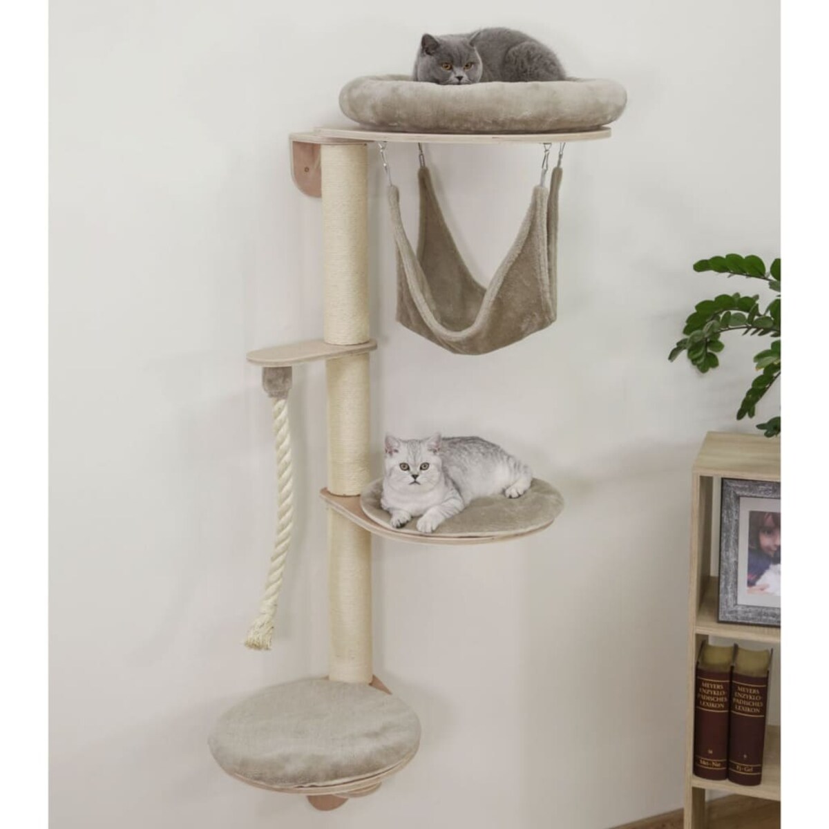 Kerbl Ścienne drzewko dla kota Dolomit Grappa, 158 cm, kolor taupe