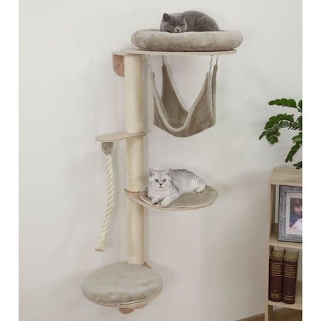 Kerbl Ścienne drzewko dla kota Dolomit Grappa, 158 cm, kolor taupe
