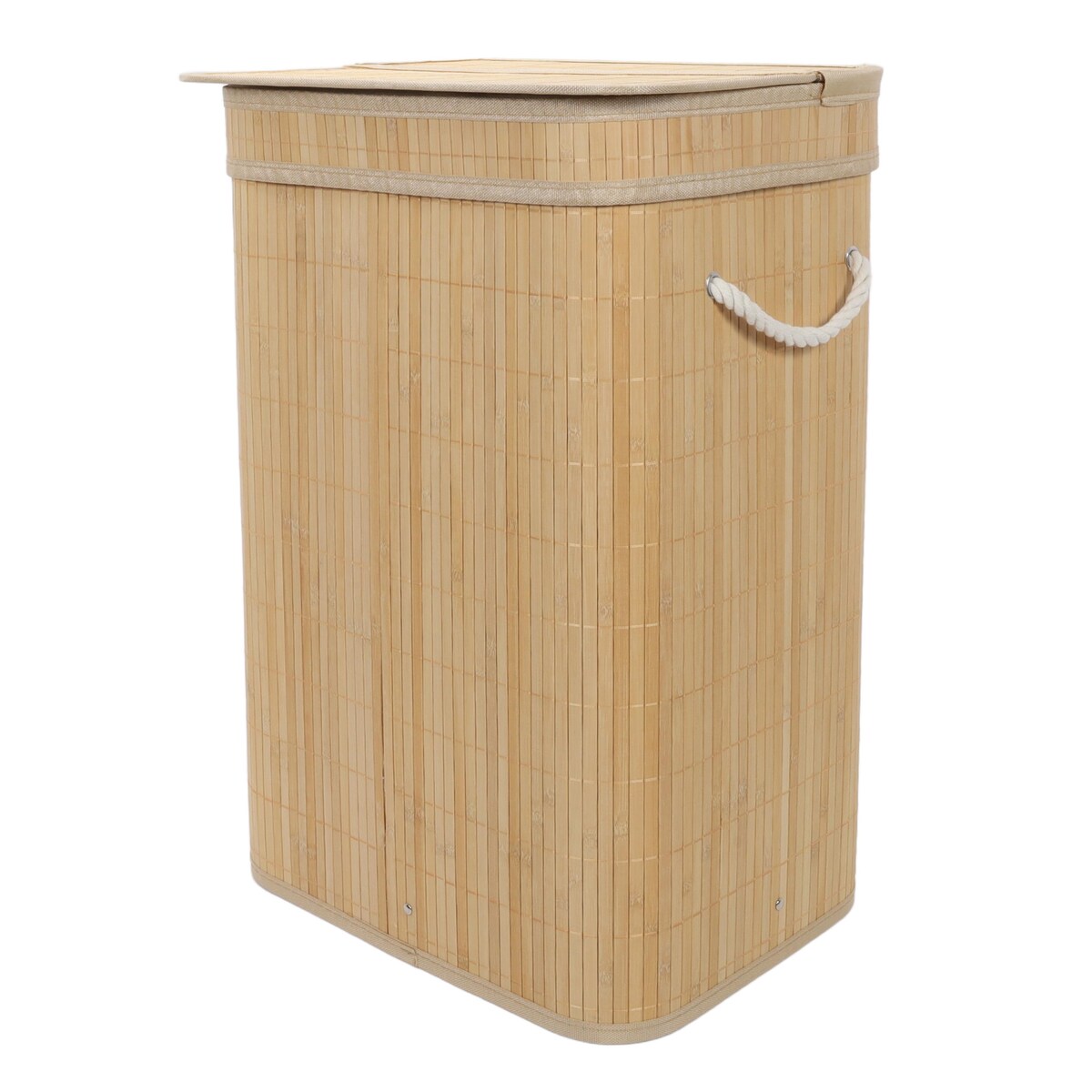 Bambusowy kosz na pranie z pokrywą LUVA, 80 l