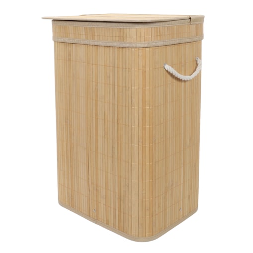 Bambusowy kosz na pranie z pokrywą LUVA, 80 l