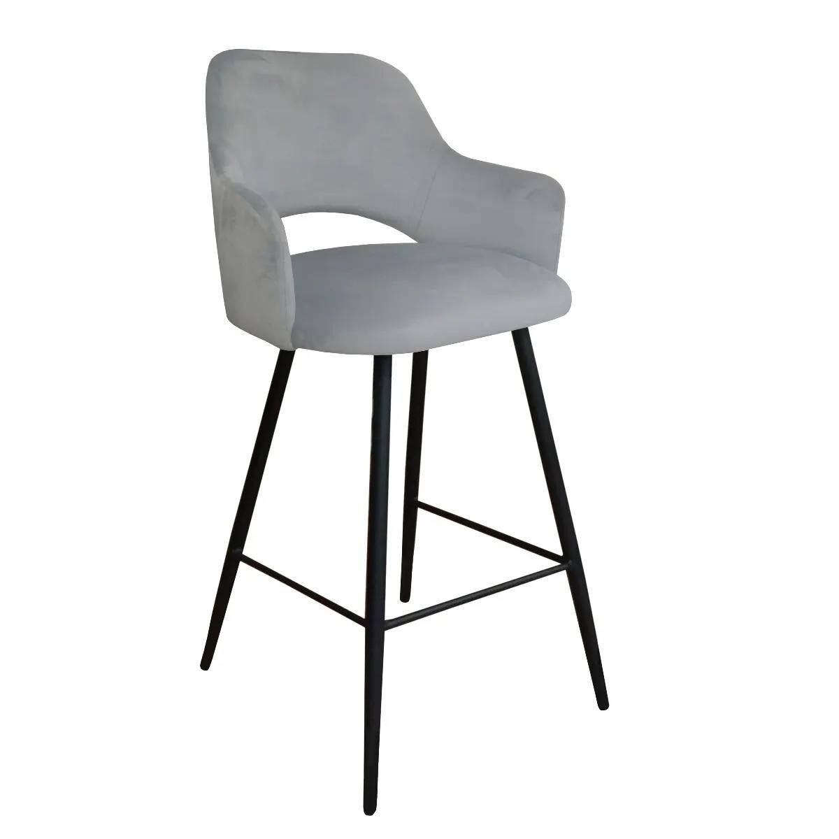 Hoker niski NAPO VELVET szary