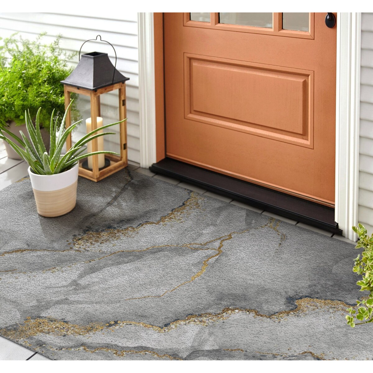 Wycieraczka zewnętrzna XXL Szary marmur 150x100cm