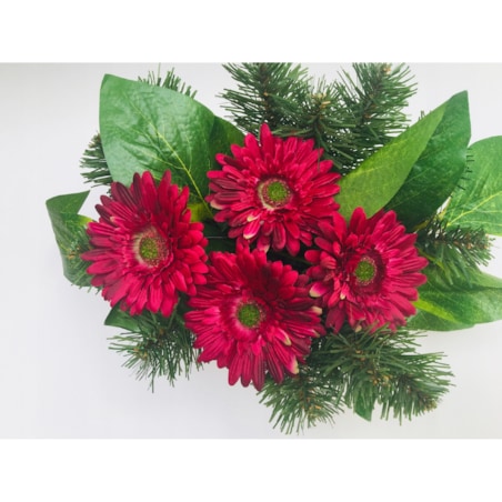 GOTOWY STROIK bukiet podkład w doniczce na cmentarz grób mamy z kwiatami