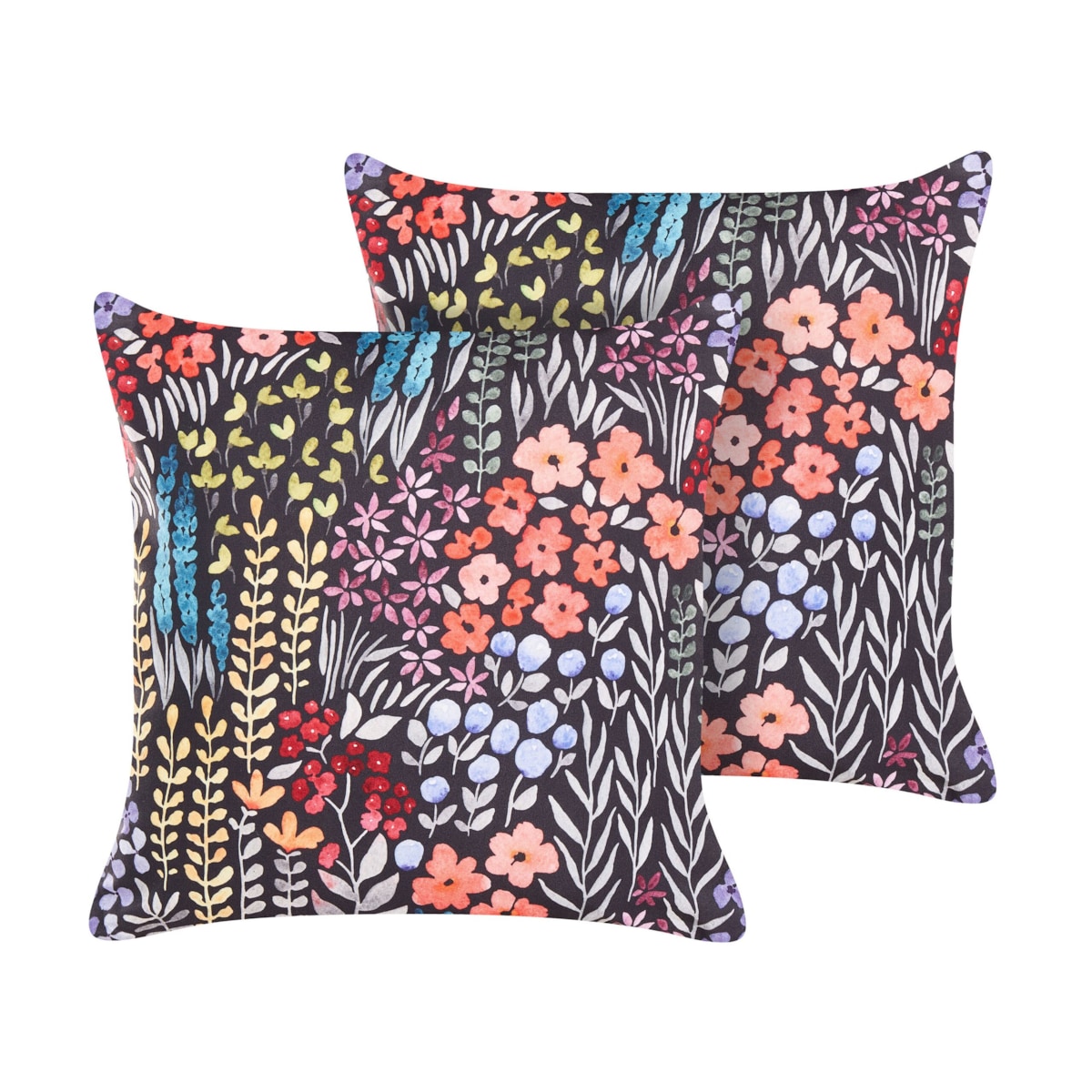 2 poduszki ogrodowe w kwiaty 45 x 45 cm wielokolorowe CASTELARO
