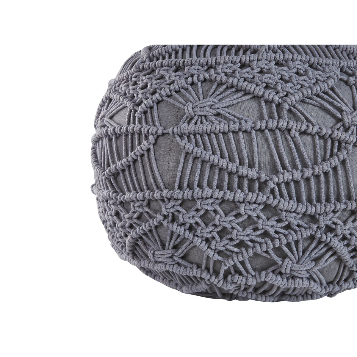 Puf ⌀ 40 cm szary KAYSERI