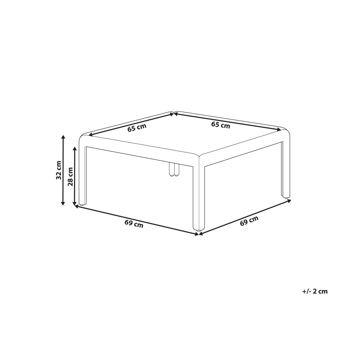 Stół ogrodowy Jasnobeżowy FERRETTI