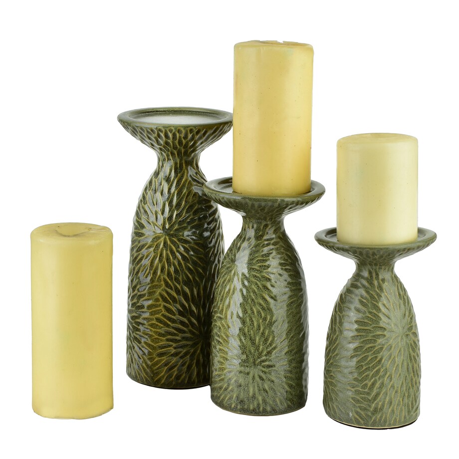 YARINE GREEN Świecznik 10,5x8,5x16,5cm