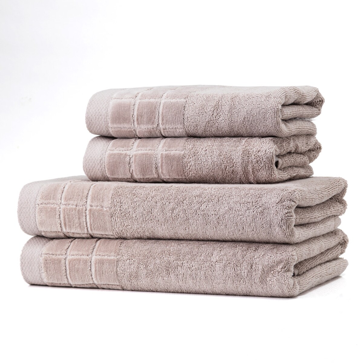 Luksusowy ręcznik MISTY GREY 50x100 cm z bawełny czesanej premium