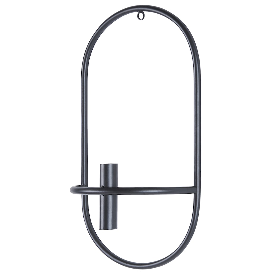Zestaw 2 świeczników wiszących CAVIANA Metal 38 cm Czarny