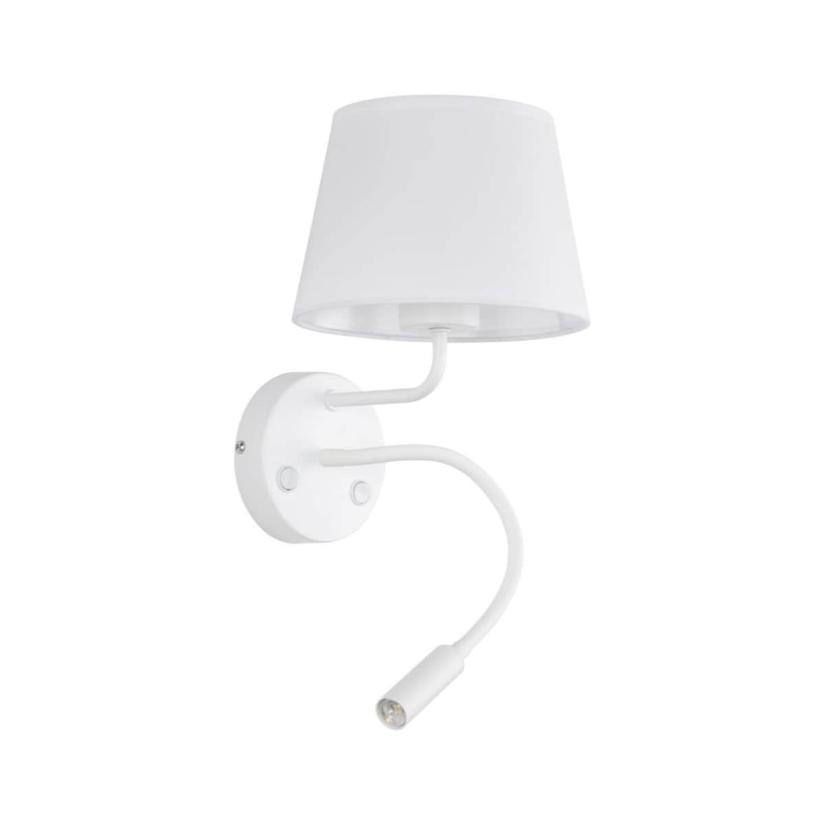 Kinkiet do czytania TK Lighting MAJA WHITE biały, ruchome światło, E27/G9, z włącznikiem, nowoczesny do sypialni