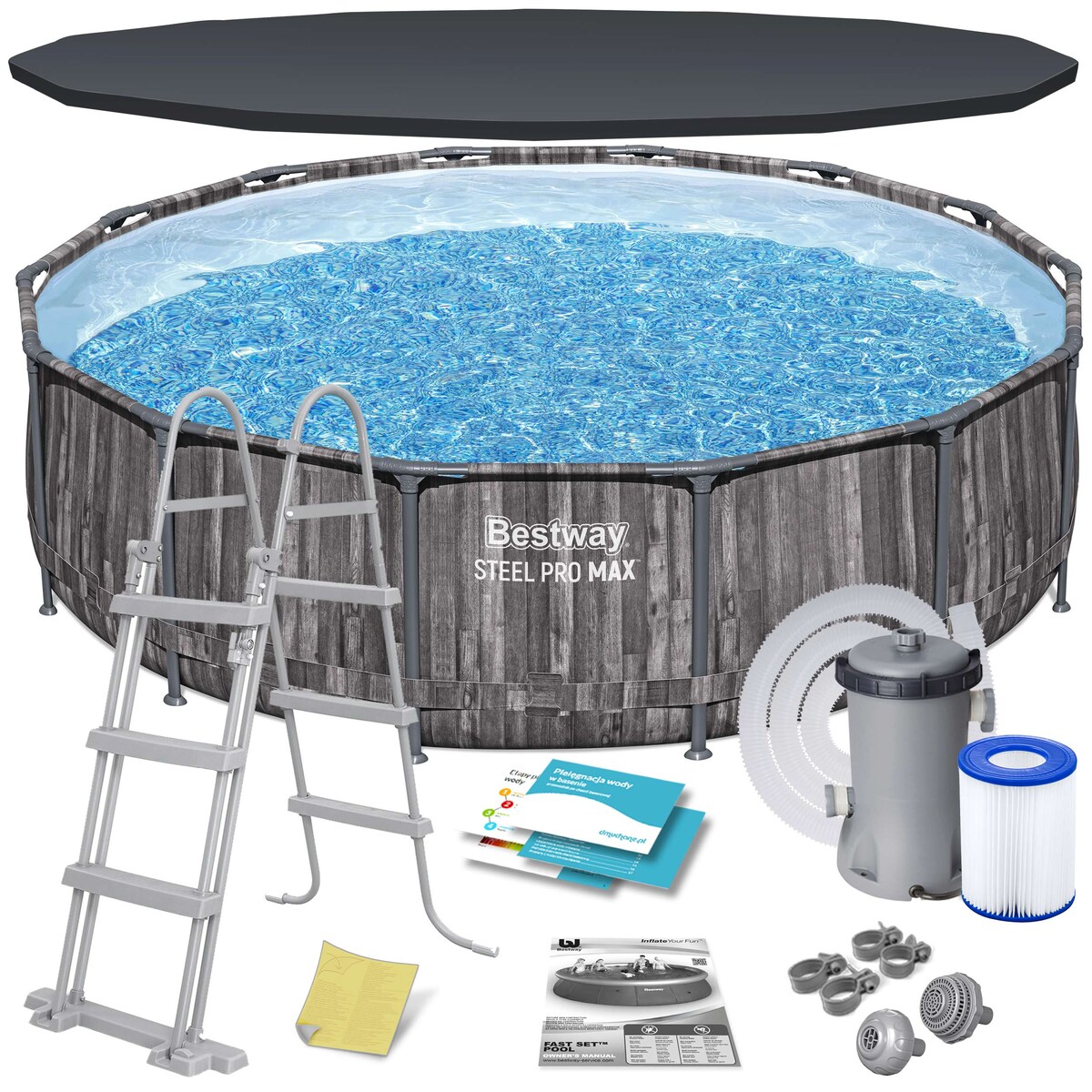 Basen ogrodowy stelażowy 427x107 cm Bestway 5614Z