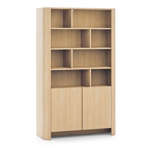 Regał pojemny o zaokrąglonych kształtach, Dąb Vincenza