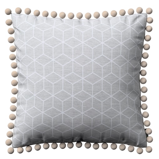 Poszewka Wera na poduszkę 45x45 wzór sześcianów na szarym tle
