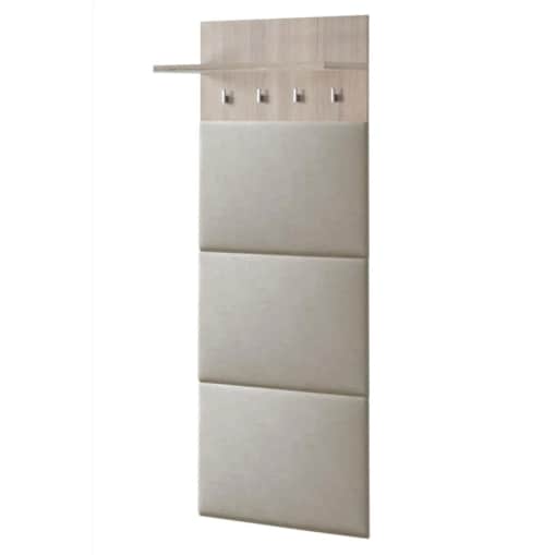 Wieszak tapicerowany do przedpokoju ARMARIO dąb sonoma/beżowy