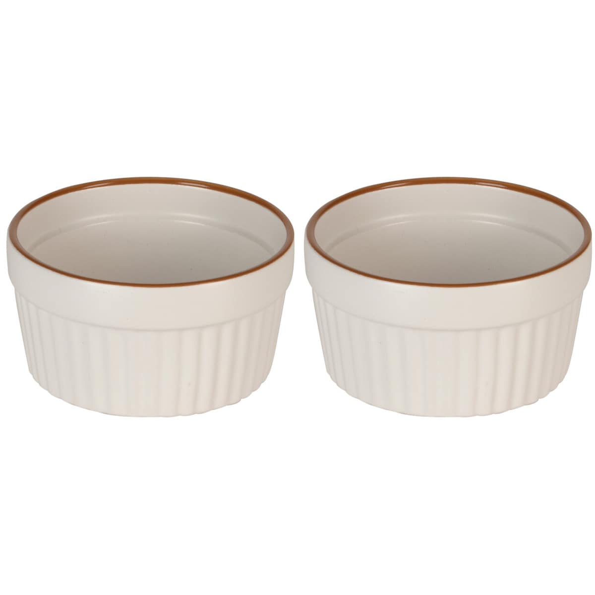 Kokilki do zapiekania, porcelanowe, 2 sztuki, 200 ml, Ø 10 cm, kolor beżowy