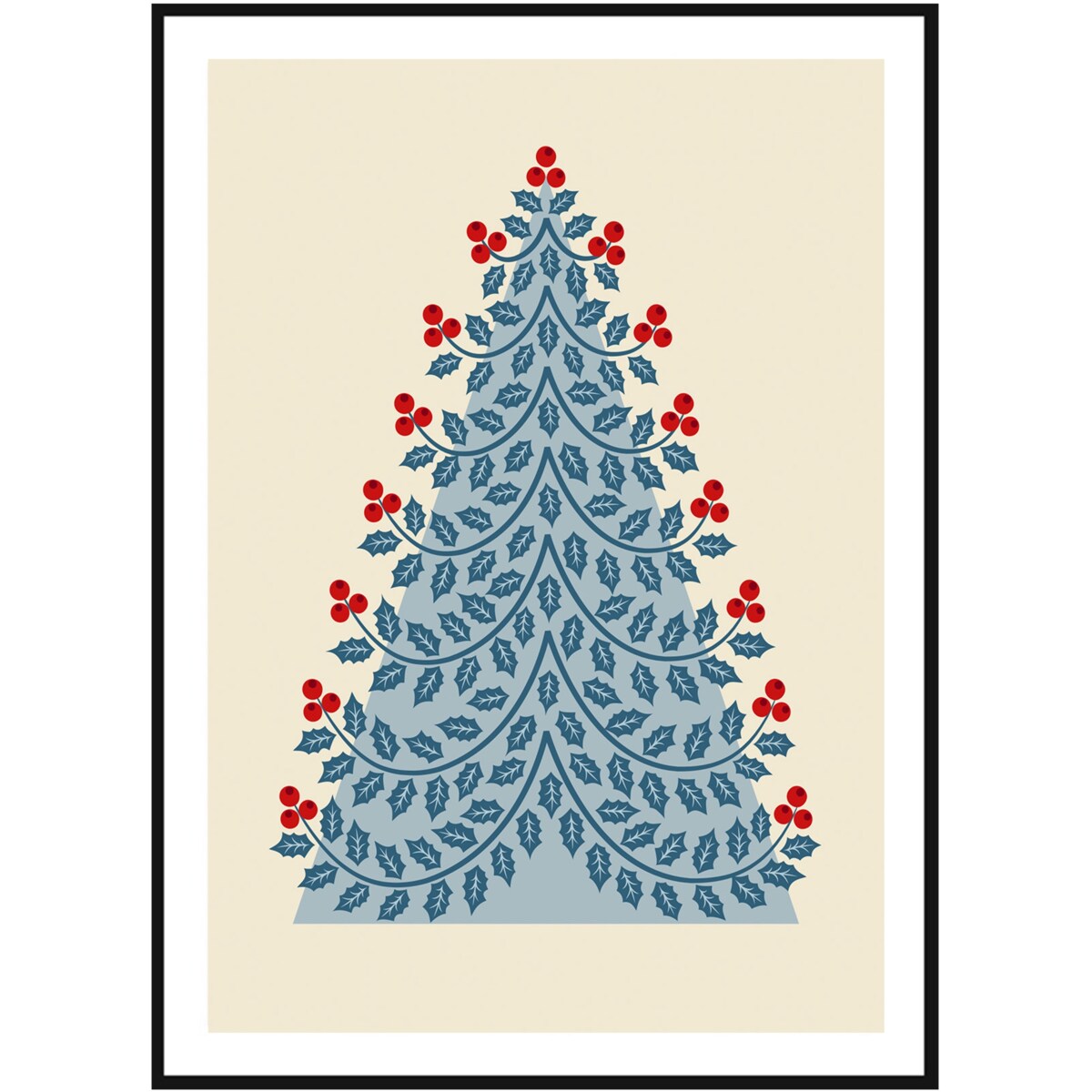 Poster Story, Plakat, Obraz - Niebieska Choinka, wymiary 70 x 100 cm
