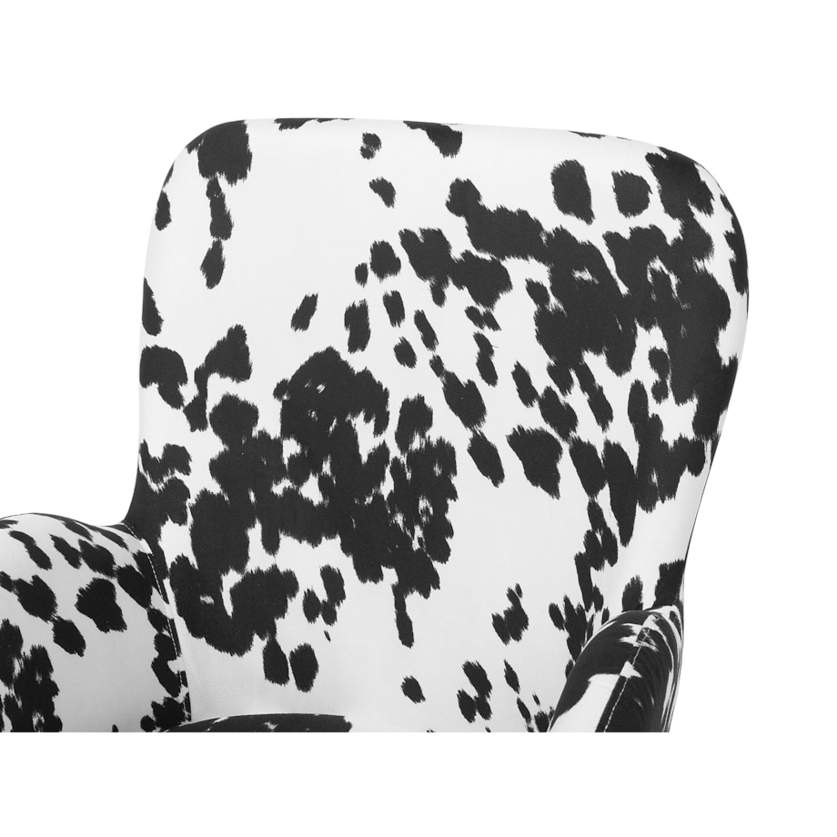 Fotel czarno-biały BJARN