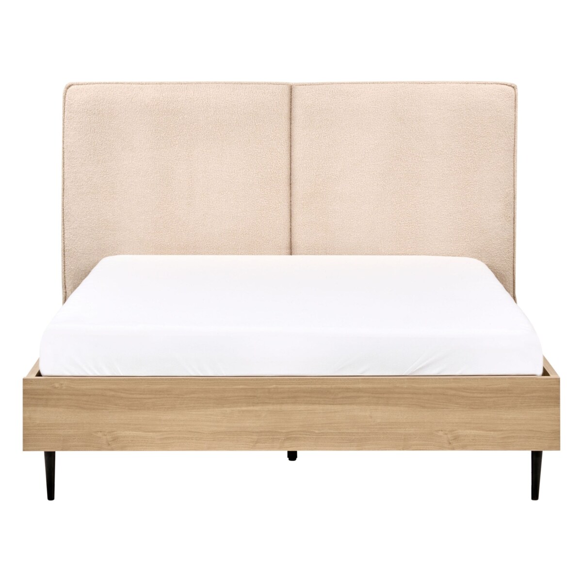 Łóżko Boucle IZERNORE 140 x 200 cm Beżowy