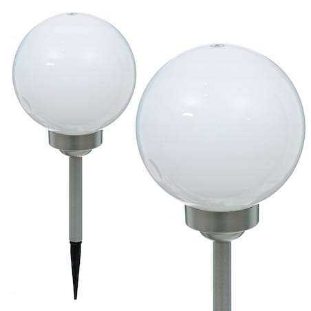 Lampa Solarna Kula 20Cm Ogrodowa 4 Led Czujnik Wbijana Zewnętrzna Ip44