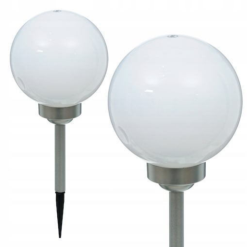 Lampa Solarna Kula 20Cm Ogrodowa 4 Led Czujnik Wbijana Zewnętrzna Ip44