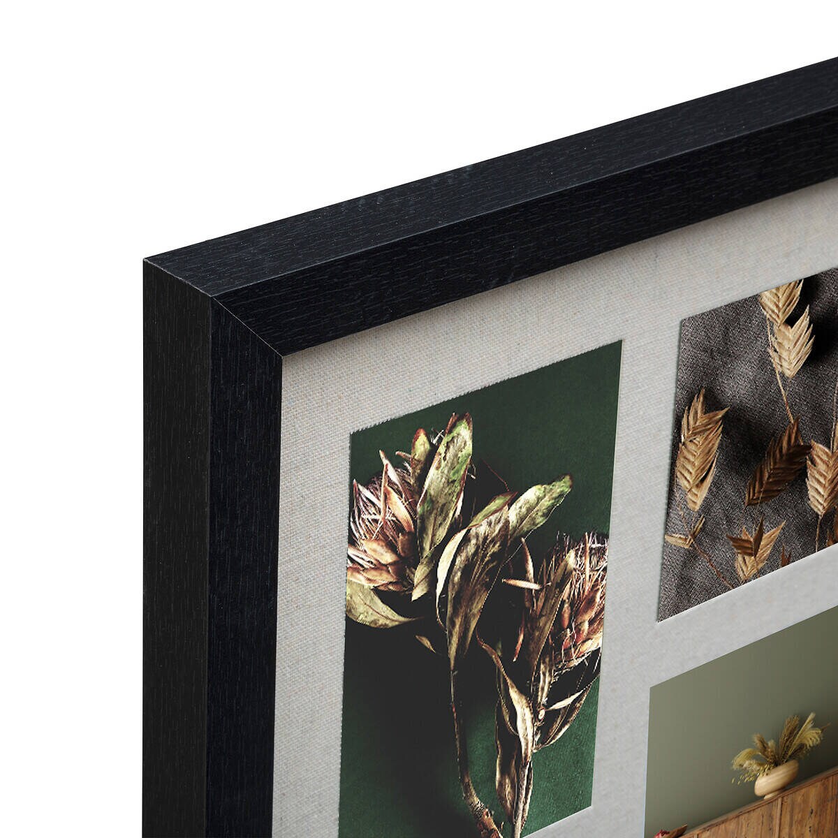 Ramka na 16 zdjęć TONY, czarna rama, 63 x 63 cm