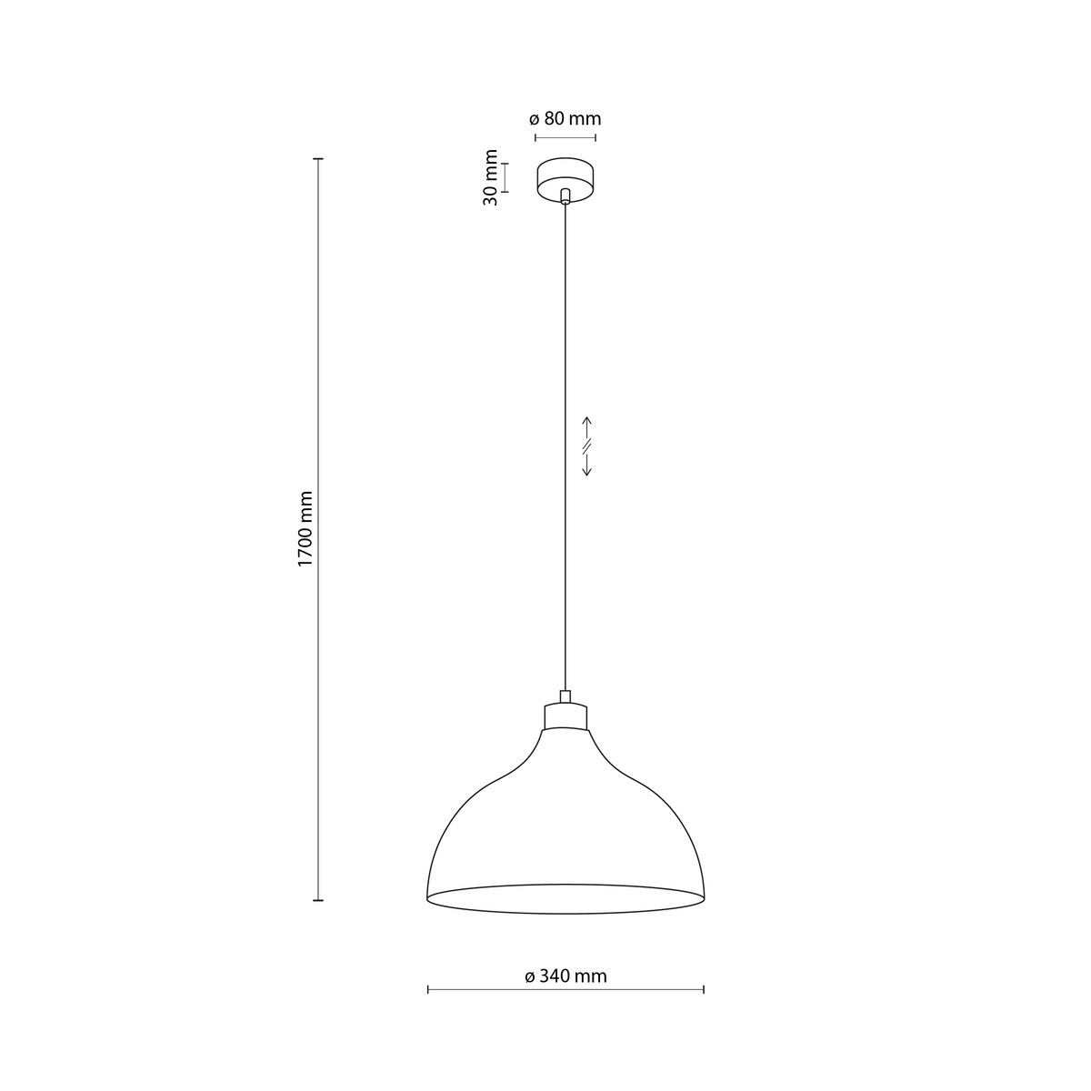 Lampa wisząca TK Lighting CAP MINT 5901 miętowa E27 34 cm do salonu, kuchni i jadalni