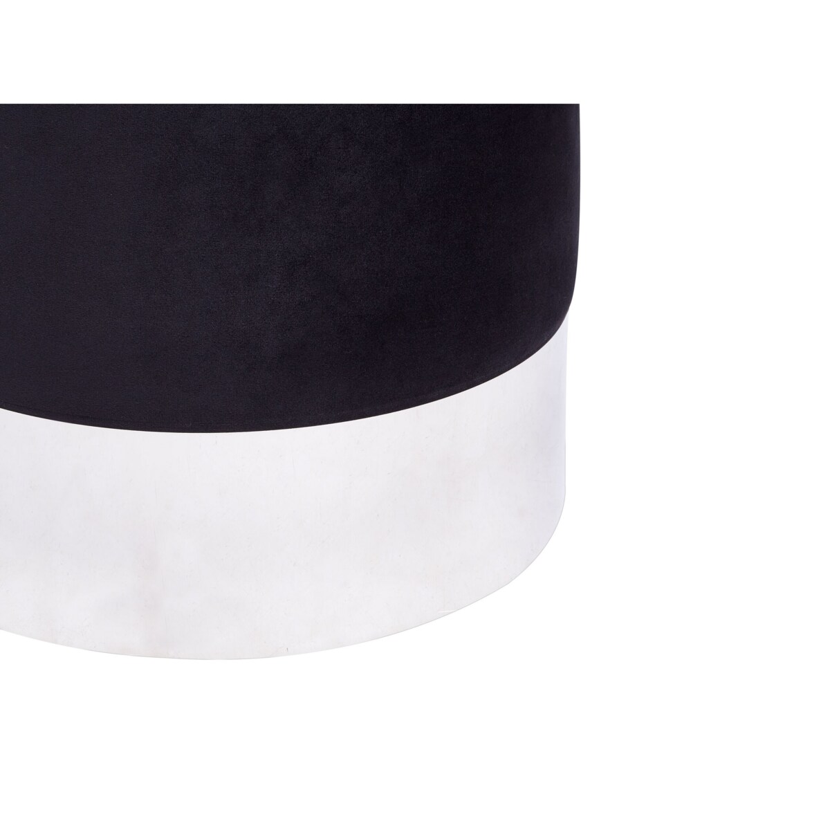 Puf welurowy 36 cm czarny BRIGITTE