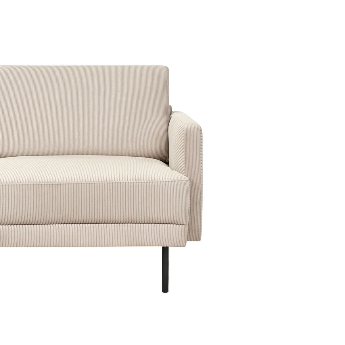 Narożnik dla 2 osób BREDA Sztruks Beżowy Prawostronny