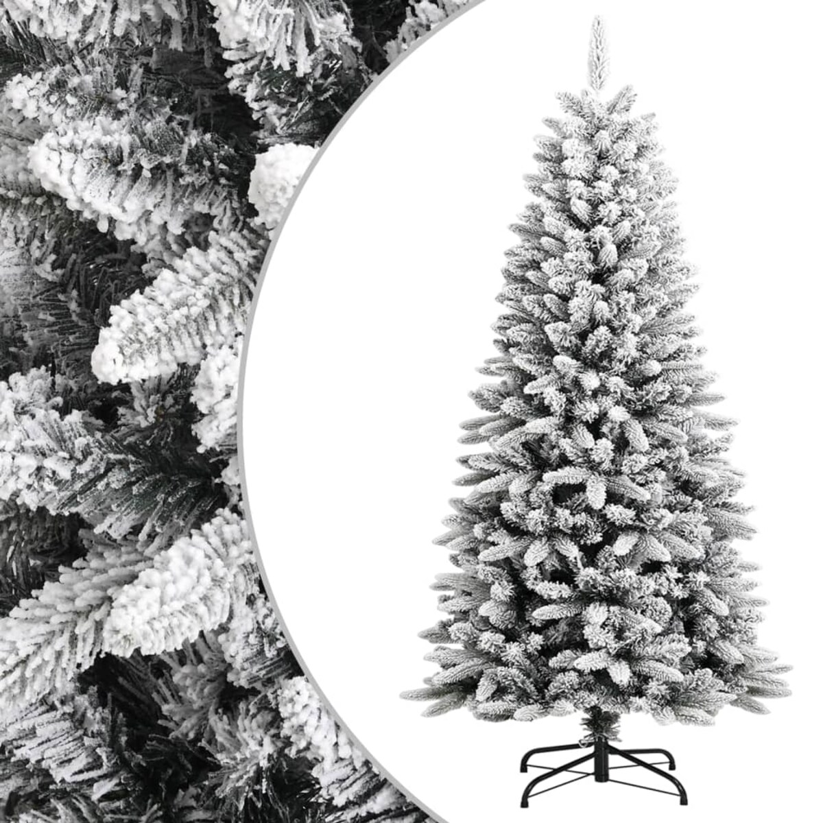 vidaXL Sztuczna choinka pokryta śniegiem, 120 cm, PVC i PE