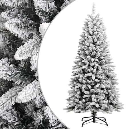 vidaXL Sztuczna choinka pokryta śniegiem, 120 cm, PVC i PE