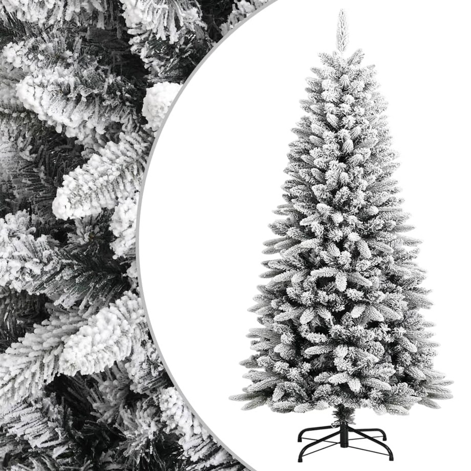 vidaXL Sztuczna choinka pokryta śniegiem, 120 cm, PVC i PE