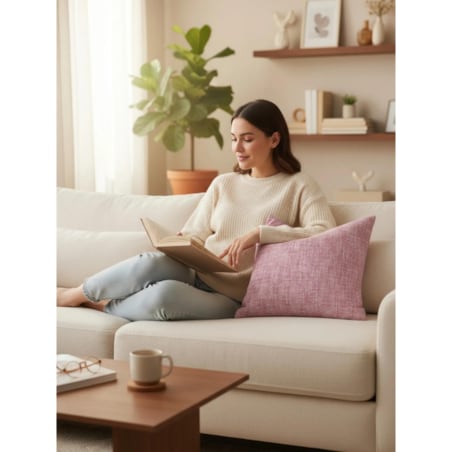 Różowa Poduszka Dekoracyjna Stella 50x50 - melanż