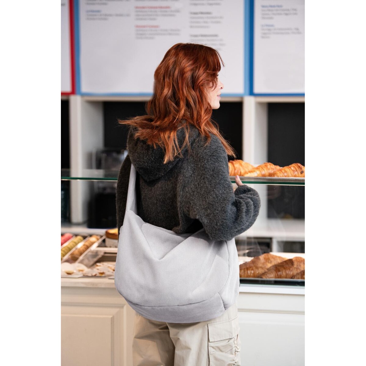 Torba MOONBAG, cord grey