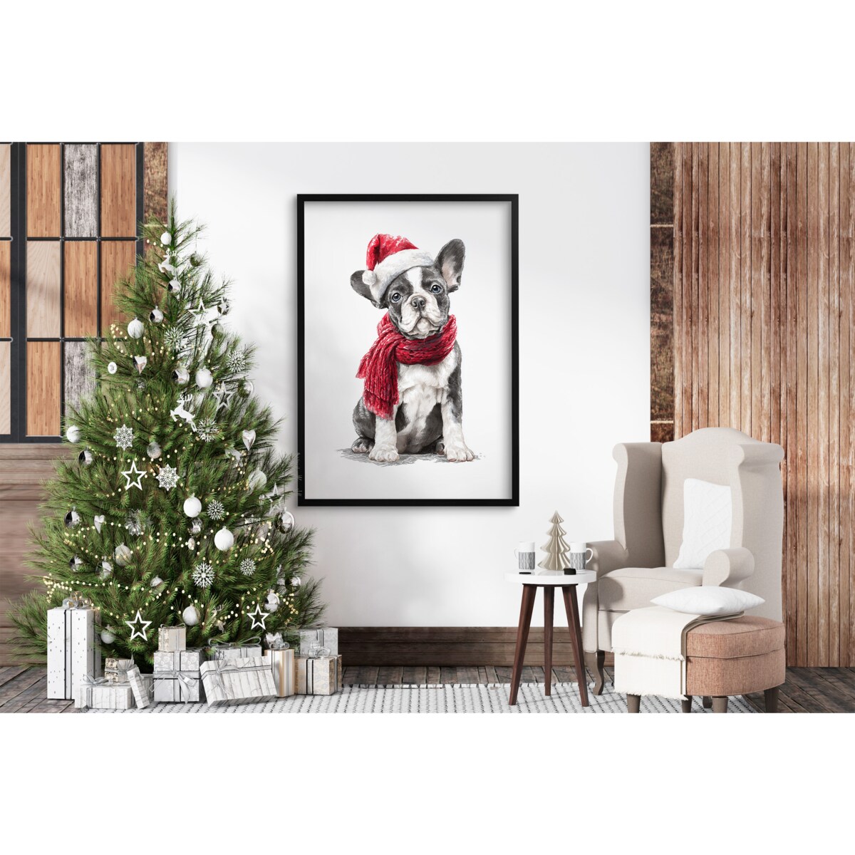 Świąteczne Plakaty na ścianę Obrazy ścienne na Święta do salonu 50x70