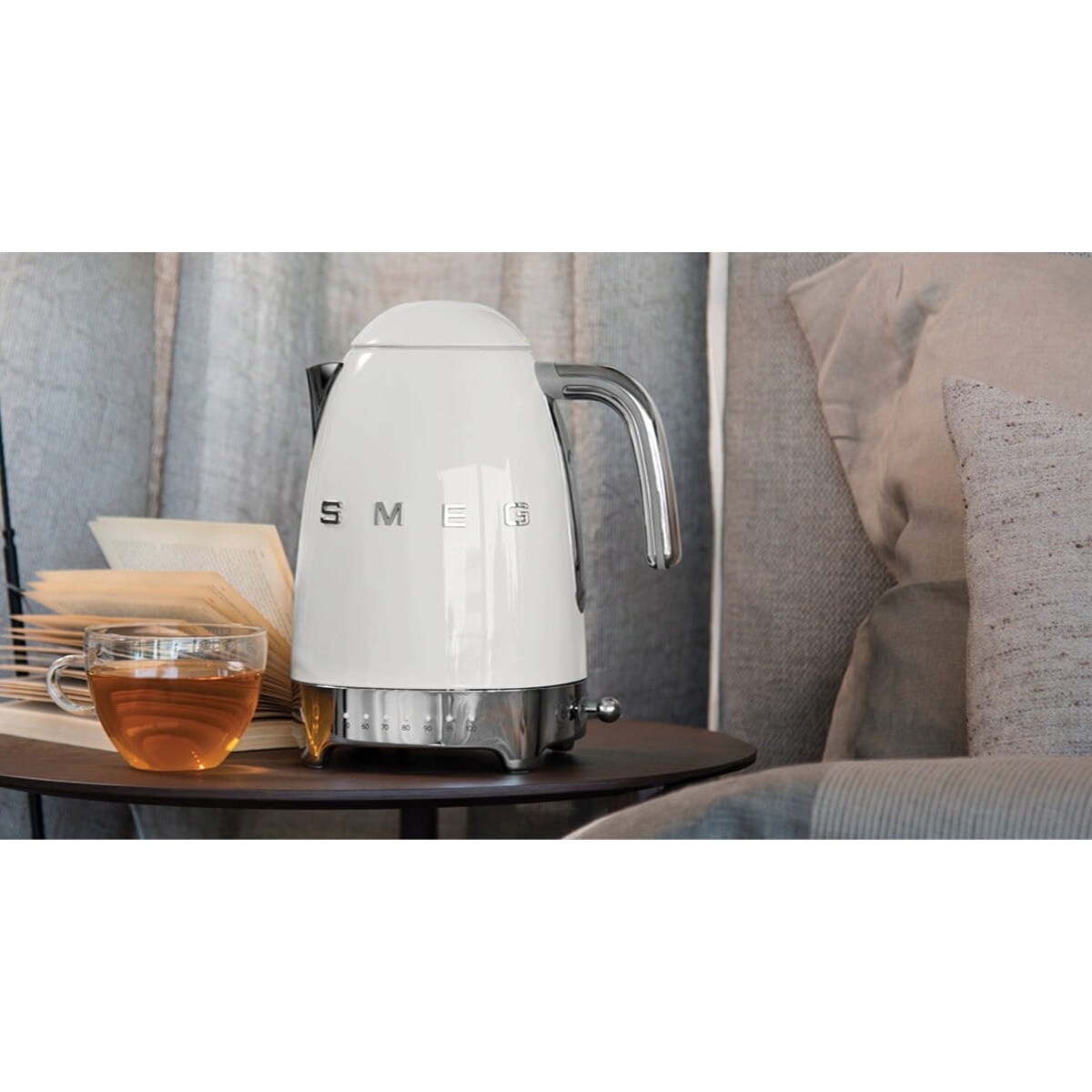Czajnik Elektryczny z Regulacją Temperatury Smeg Klf04Wheu Biały Retro 50'