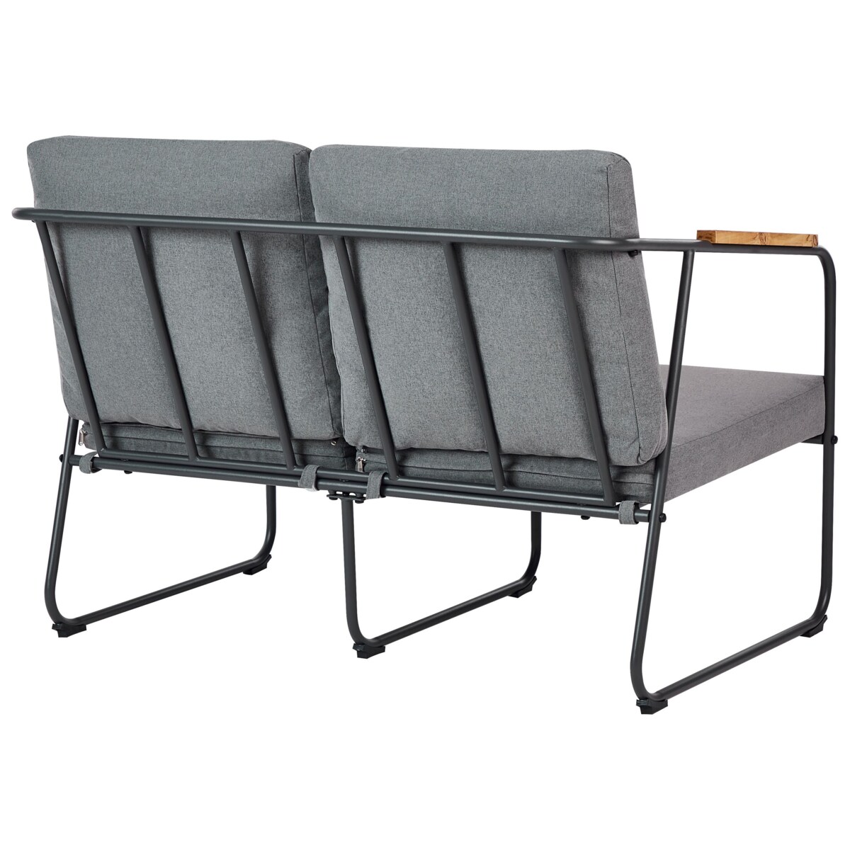 Duży zestaw wypoczynkowy dla 4 osób Stal Szary VEZZANA