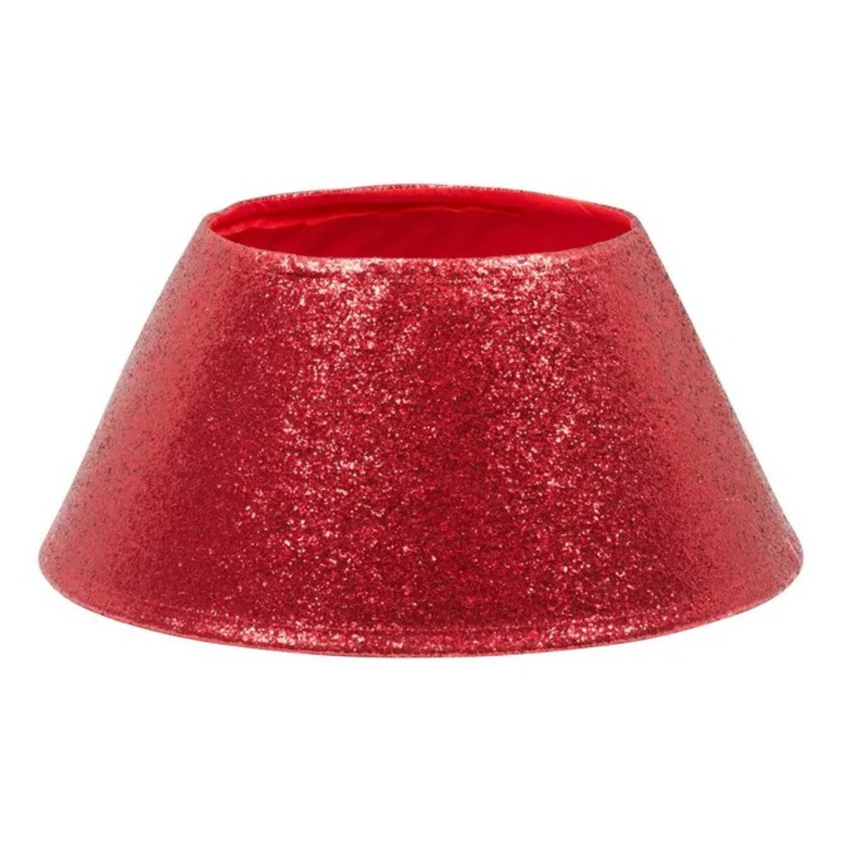 Osłona na stojak pod choinkę, czerwona brokatowa, Ø 56 cm