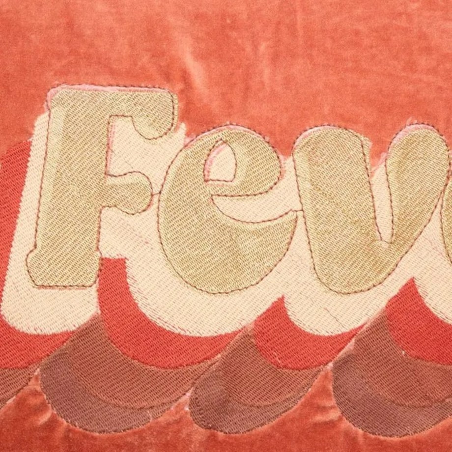 Poduszka futrzana, pomarańczowa, Fever, 38x58 cm