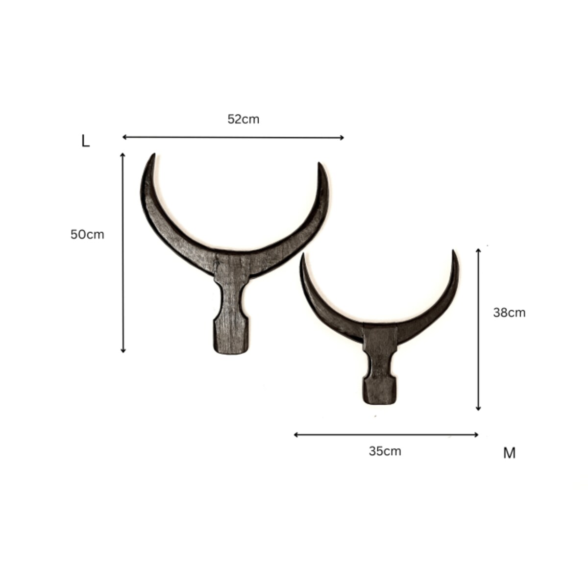 DEKORACJA ŚCIENNA ROGI BYKA M