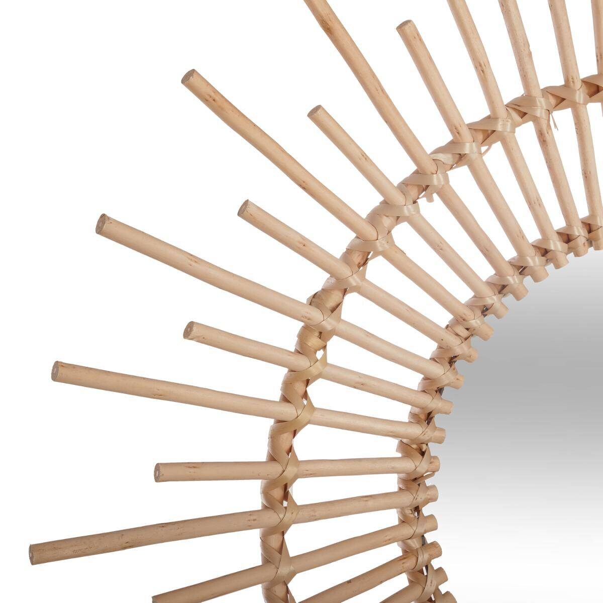 Lustro na ścianę w plecionej ramie, lustro ozdobne, lustro okrągłe, lustro do przedpokoju, lustro łazienkowe, lustra dekoracyjne