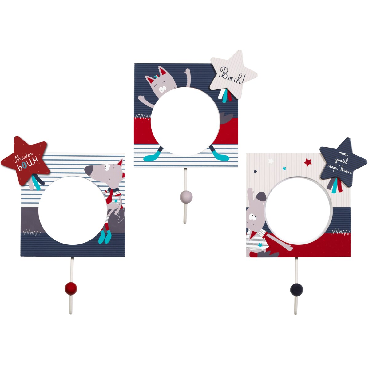 Zestaw 3 wieszaków MISTER BOUH Sauthon