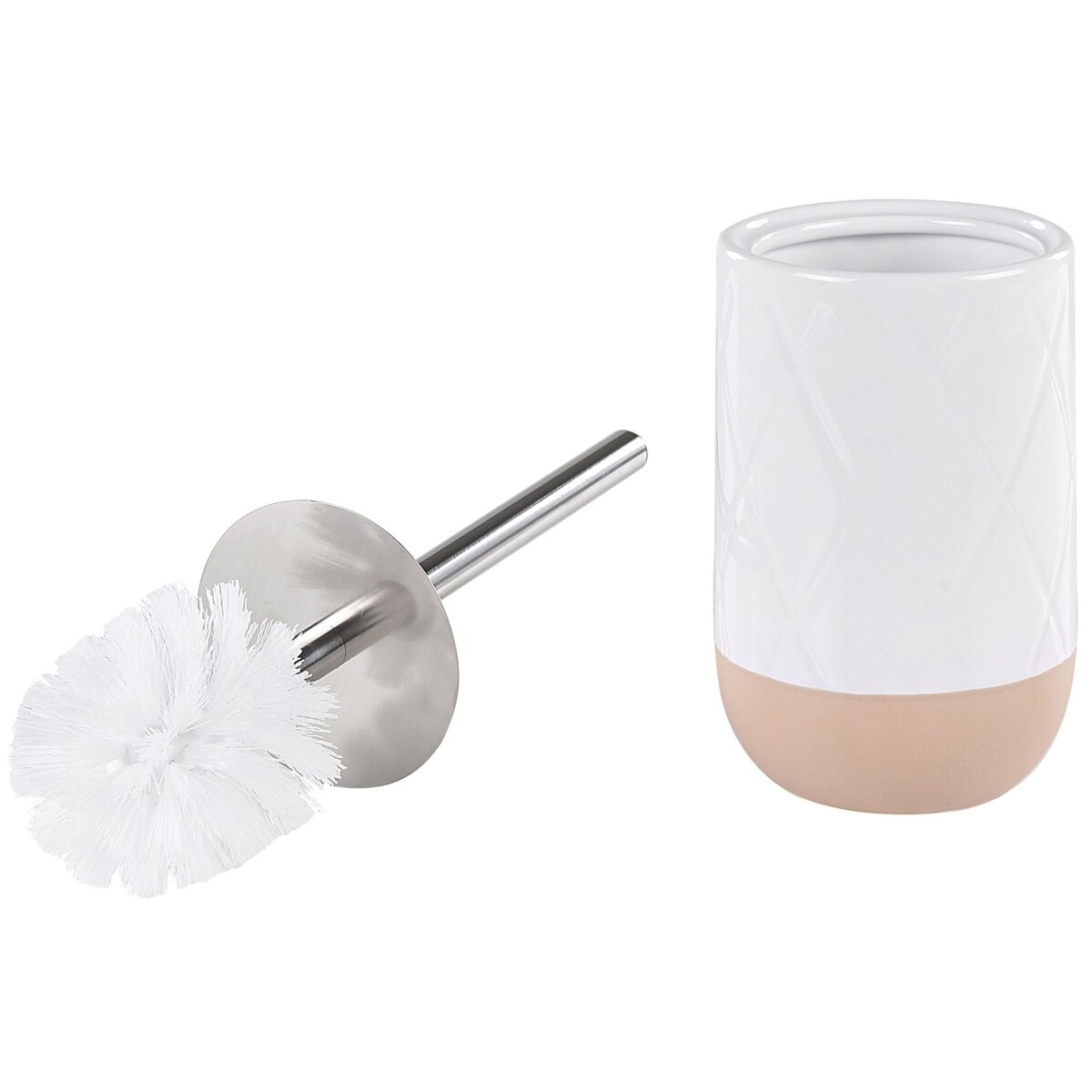 4-częściowy zestaw akcesoriów łazienkowych ceramiczny biały LEBU