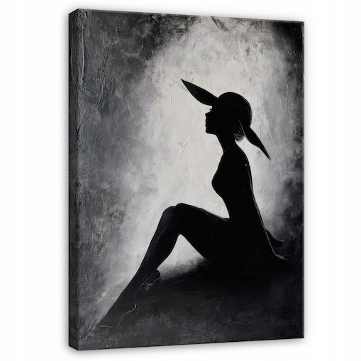 Obraz Do Sypialni Salonu Na Płótnie Kobieta Akt Czarny 80x120
