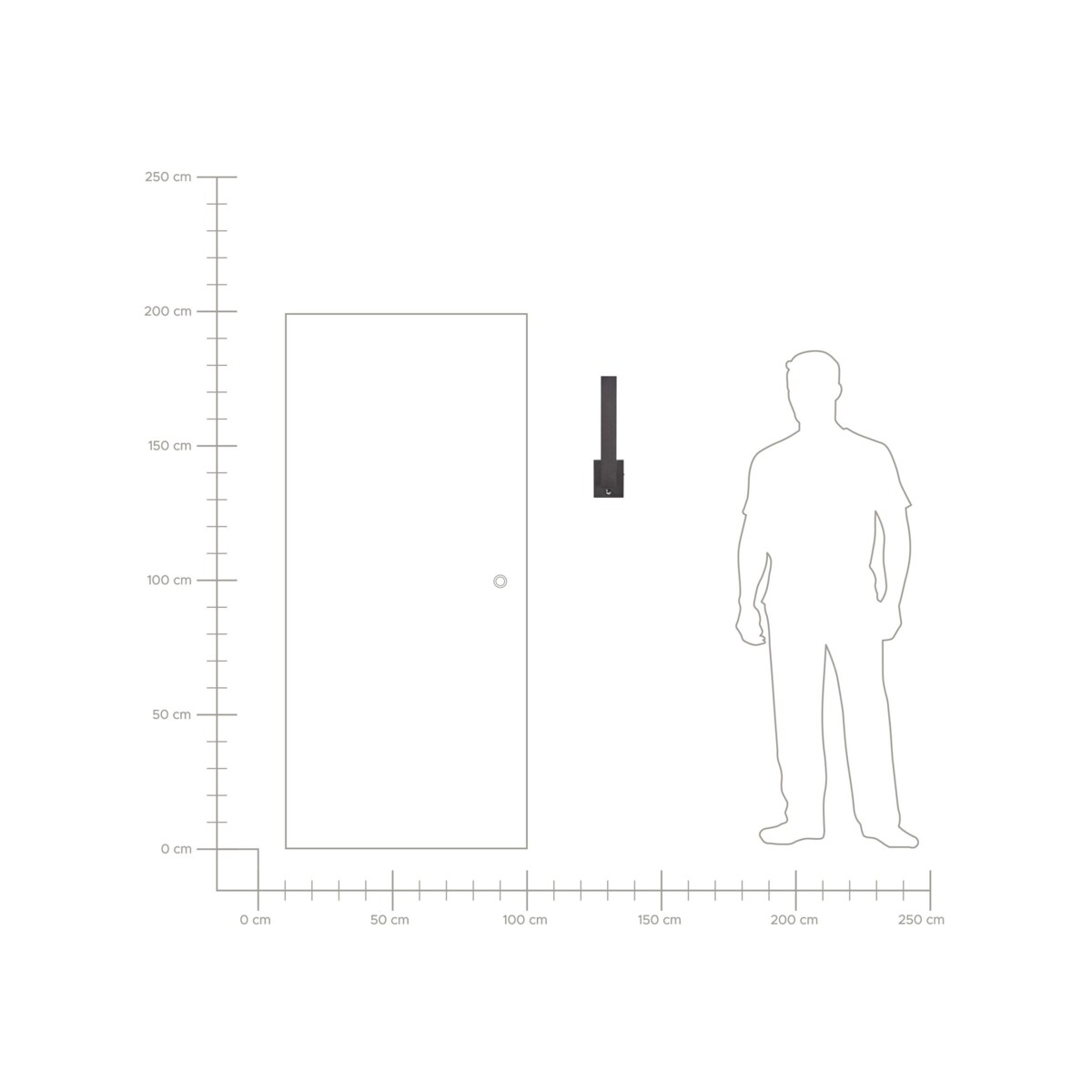 Lampa ścienna zewnętrzna LED z czujnikiem ruchu czarna TUMMEL