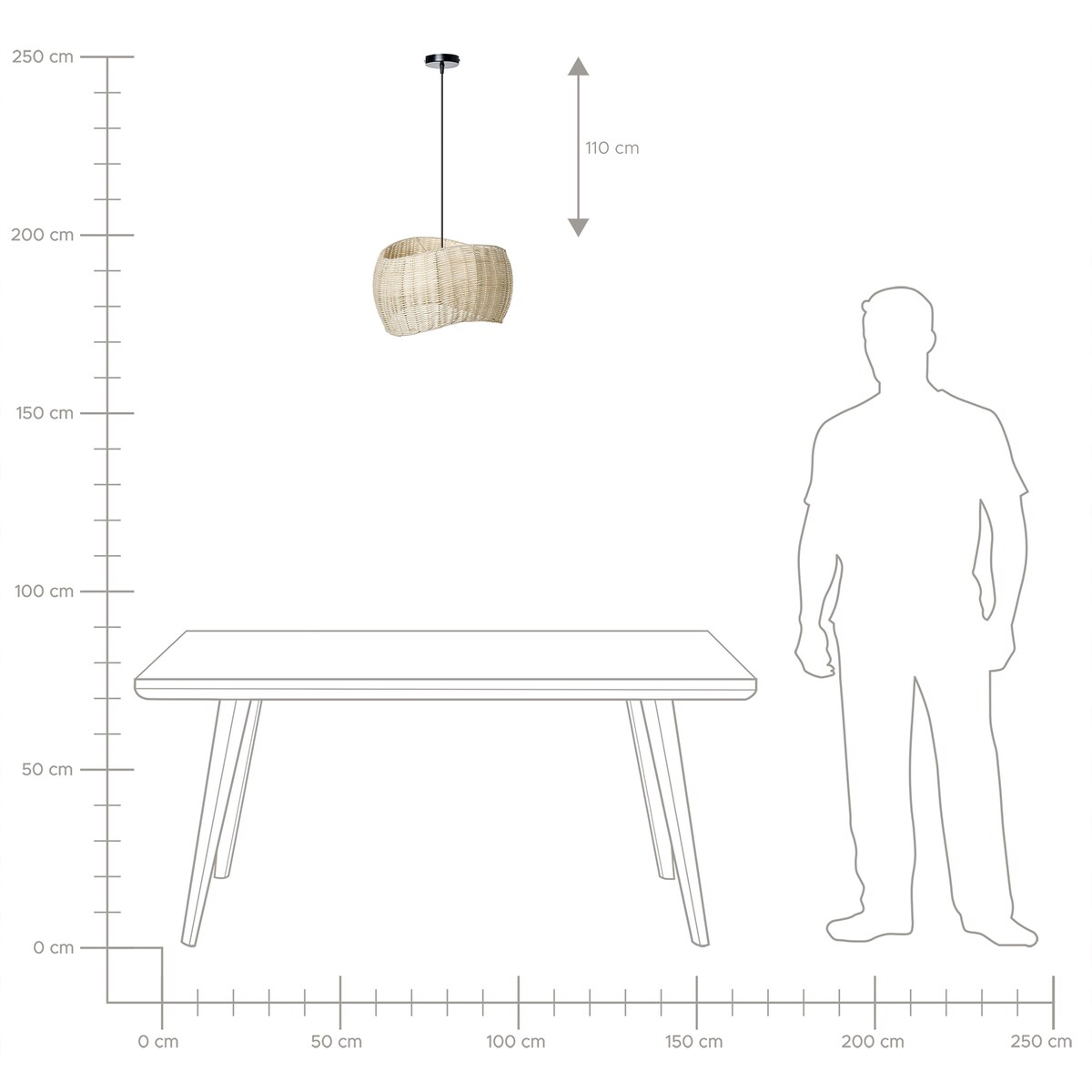 Lampa wisząca COAMO Rattan Naturalny